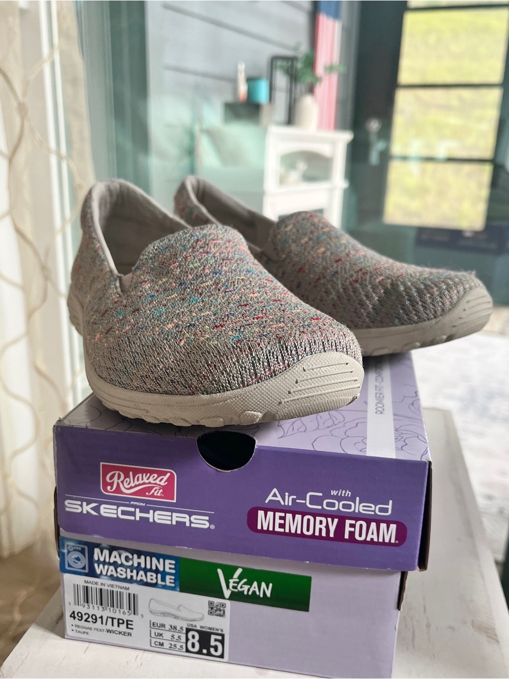 Skechers Relaxed Fit Reggae Fest Wicker Women's Shoes - 8.5 - Picture 2 of 7
